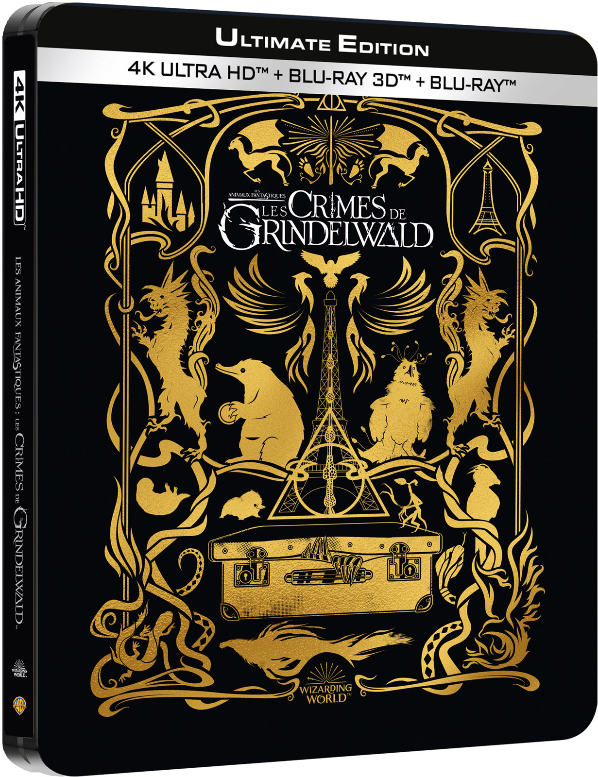 Les Animaux Fantastiques : Les Crimes de Grindelwald - 4K Ultra HD + Blu-ray 3D + Blu-ray + Blu-ray Version Longue + CD Audio BOF - SteelBook Fnac