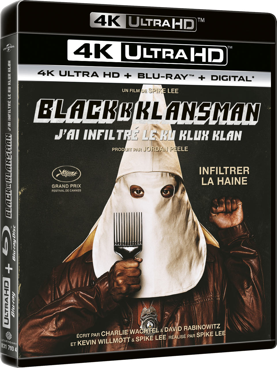 BlacKkKlansman - J'ai infiltré le Ku Klux Klan - 4K Ultra HD + Blu-ray + Digital