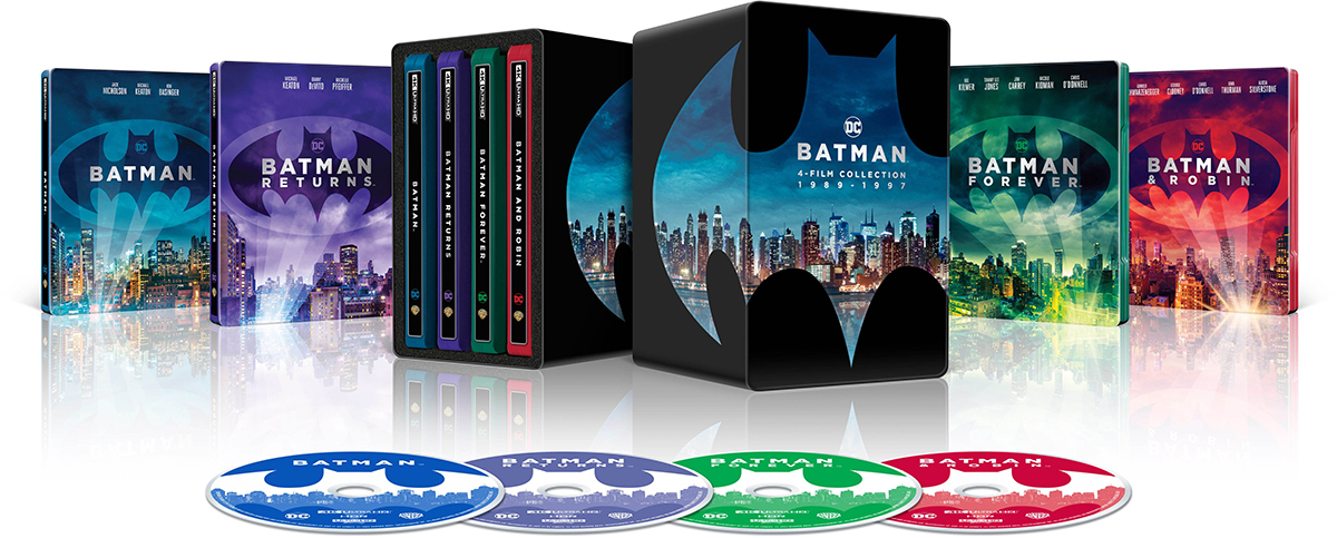 Batman - Collection 4 films - 1989-1997 - SteelBook 4K Ultra HD + Blu-ray