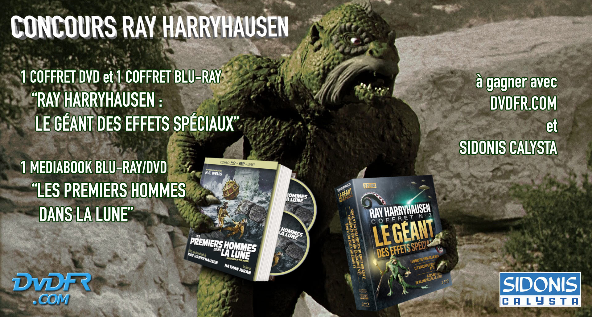 Concours Ray Harryhausen - Coffret Blu-ray/DVD Le Géant des effets spéciaux + MediaBook Les Premiers Hommes dans la Lune