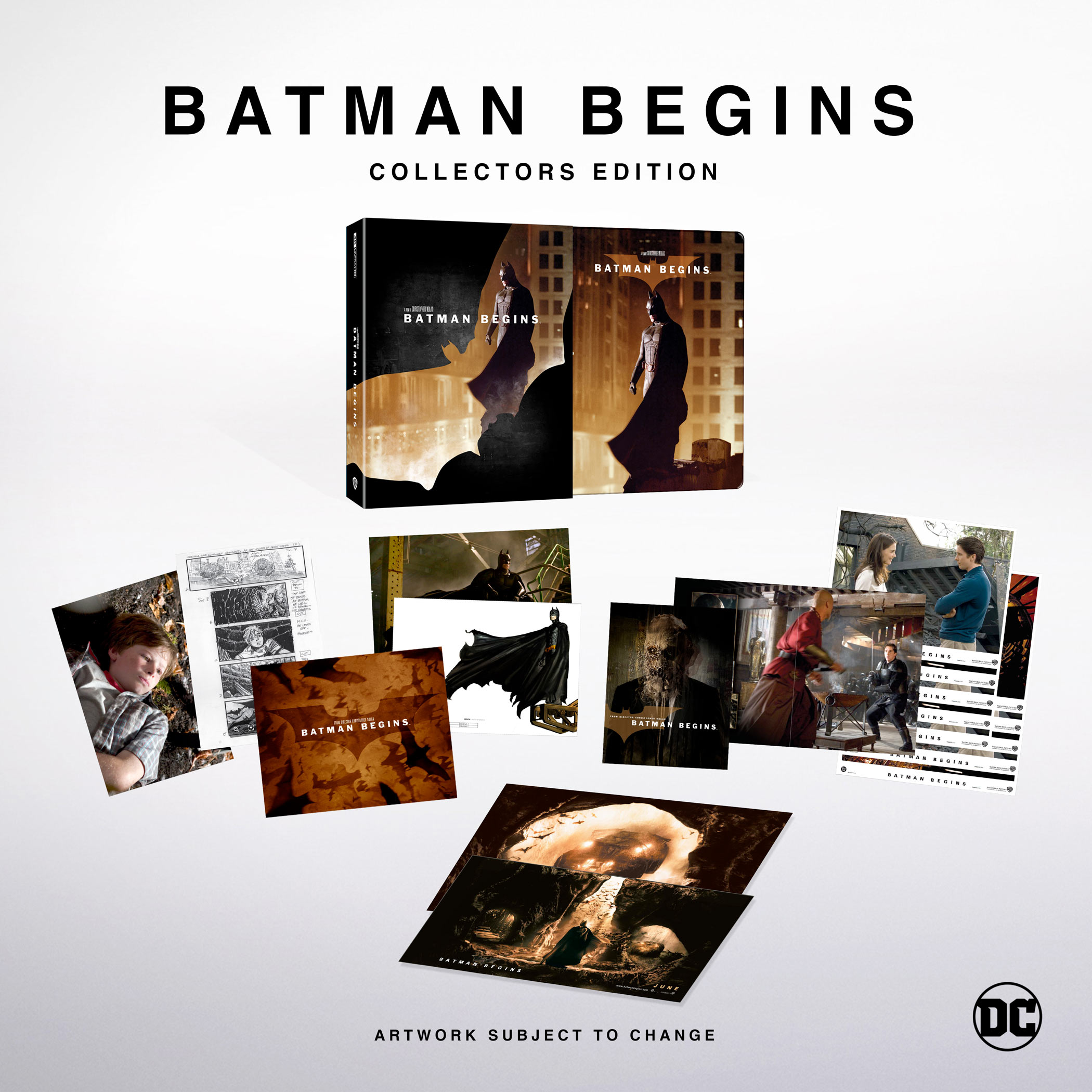 Batman Begins - Collector 4K Ultra HD + Blu-ray + Blu-ray bonus + Goodies - Boîtier SteelBook