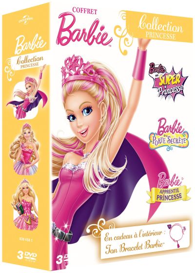 Coffret Barbie - Collection Princesse : Barbie en Super Princesse + Barbie et la porte secrète + Barbie apprentie princesse (Pack) - DVD