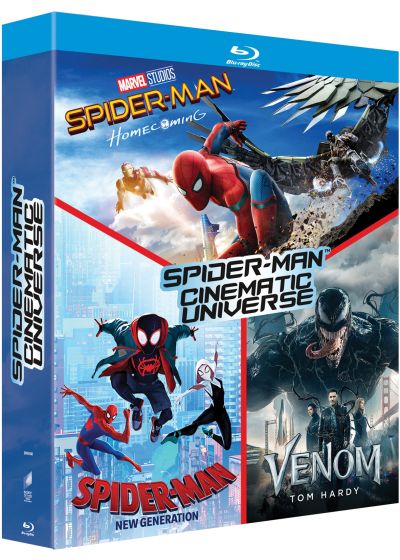 Spider-Man Cinematic Universe : Spider-Man Homecoming + Spider-Man New Generation + Venom (Pack) - Blu-ray