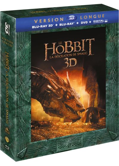 Le Hobbit : La désolation de Smaug (Version longue - Blu-ray 3D + Blu-ray + DVD + Copie digitale) - Blu-ray 3D