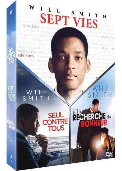 Will Smith - Coffret : Seul contre tous + Sept vies + À la recherche du bonheur (Pack) - DVD
