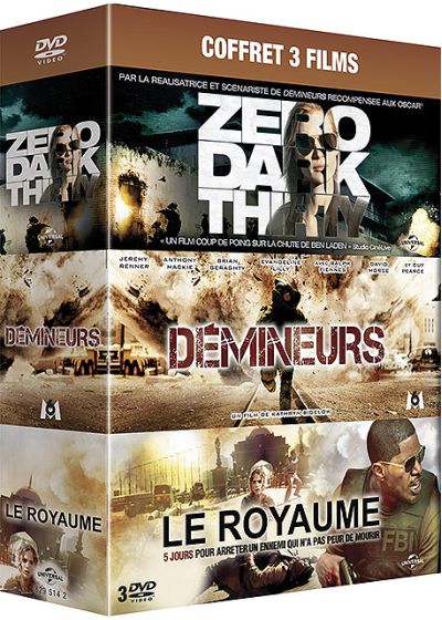 Coffret 3 films - Zero Dark Thirty + Démineurs + Le Royaume (Pack) - DVD