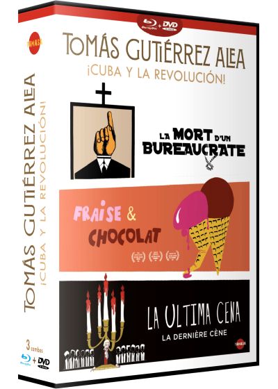 Tomás Gutiérrez Alea - ¡Cuba y la revolución! - Coffret : La Mort d'un bureaucrate + Fraise & Chocolat + La Última cena (Combo Blu-ray + DVD) - Blu-ray