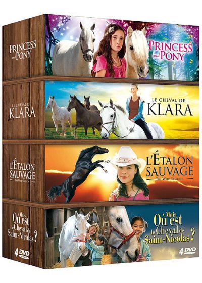 Cheval - Coffret 4 films : Princess and Pony + Le cheval de Klara + L'étalon sauvage + Mais où est le cheval de Saint-Nicolas ? (Pack) - DVD
