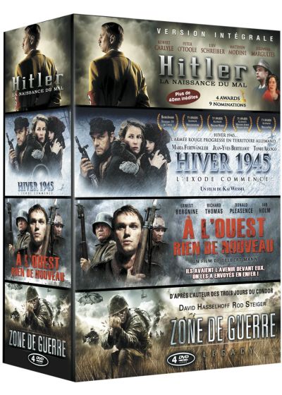 Coffret Guerre : Hitler : La naissance du Mal + Hiver 1945 + À l'Ouest rien de nouveau + Zone de guerre : Legacy (Pack) - DVD