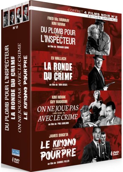 Coffret Films Noirs N°2 : Du plomb pour l'inspecteur + La Ronde du crime + On ne joue pas avec le crime + Le Kimono pourpre (Pack) - DVD