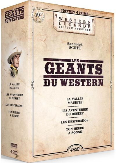 Randolph Scott : Les géants du Western - Coffret 4 films : La Vallée maudite + Les Aventuriers du désert + Les Desperados + Ton heure a sonné (Pack) - DVD