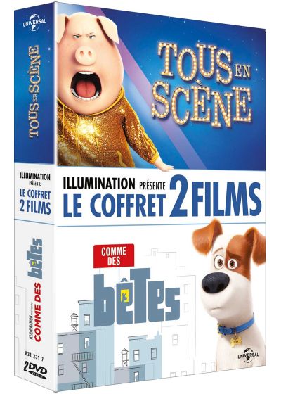 Illumination présente le coffret 2 films : Tous en scène + Comme des bêtes (Pack) - DVD