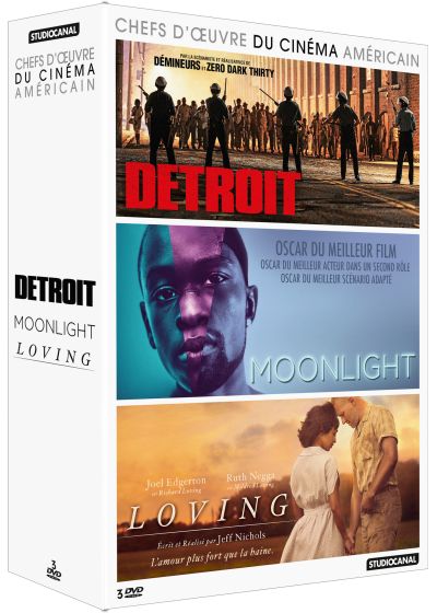 Chefs-d'oeuvre du cinéma américain - Coffret : Detroit + Moonlight + Loving (Pack) - DVD