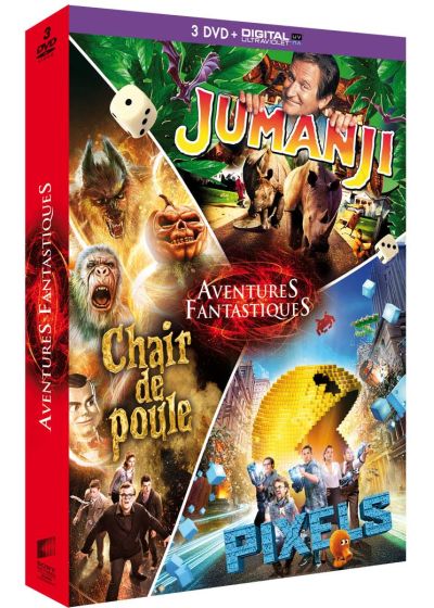 Aventures fantastiques : Jumanji + Chair de poule + Pixels (DVD + Copie digitale) - DVD