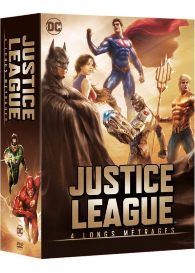 Justice League - 4 longs métrages : Le paradoxe Flashpoint + Le Trône de l'Atlantide + Dieux et monstres + vs les Teen Titans (Pack) - DVD