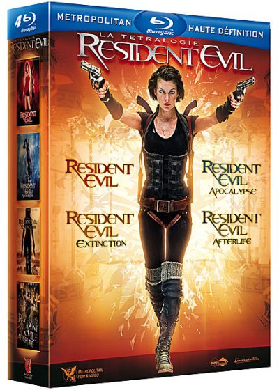 Resident Evil : La tetralogie : Resident Evil + Resident Evil : Apocalypse + Resident Evil : Extinction + Resident Evil : Afterlife (Pack) - Blu-ray