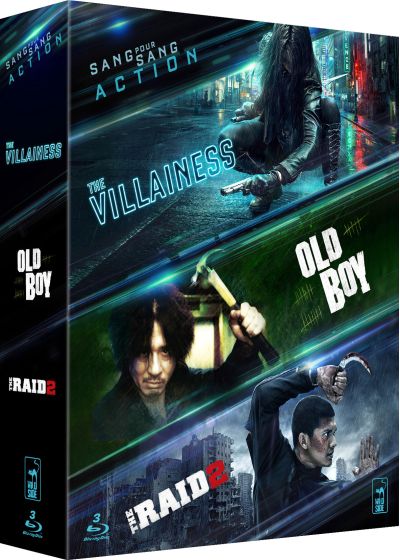 Coffret Action Asiatique - Collection de 3 films - The Villainess + Raid 2 + Old Boy (Pack) - Blu-ray