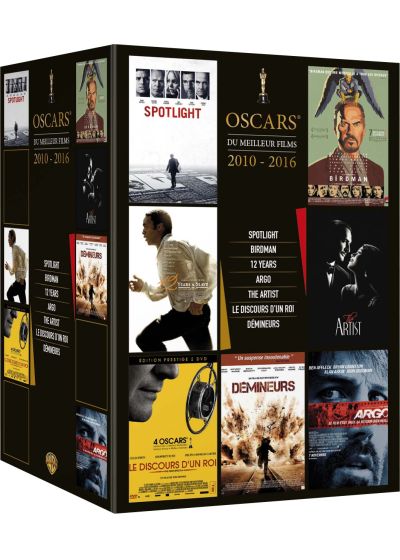 Oscars du meilleur film 2010 - 2016 : Spotlight + Birdman + 12 Years A Slave + Argo + The Artist + Le discours d'un roi + Démineurs (Pack) - DVD