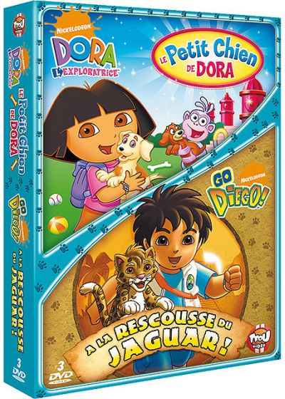 Dora l'exploratrice - Le petit chien de Dora + Go Diego! - Vol. 4 : A la rescousse du jaguar ! (Pack) - DVD