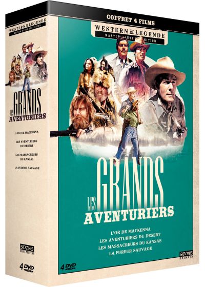 Les Grands Aventuriers - Coffret : L'Or de McKenna + Les Aventuriers du désert + La Fureur sauvage + Les Massacreurs du Kansas (Édition Limitée) - DVD