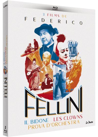 3 films de Federico Fellini : Il Bidone + Les Clowns + Prova d'orchestra (Pack) - Blu-ray