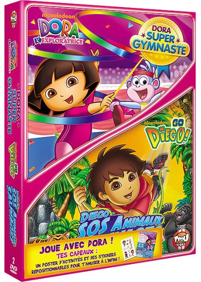 Dora l'exploratrice - Dora super gymnaste + Go Diego! - S.O.S. animaux sauvages (Pack) - DVD