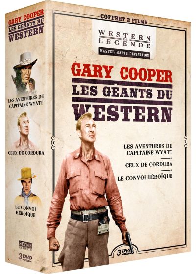 Gary Cooper - Les Géants du Western : Le Convoi héroïque + Les Aventures du Capitaine Wyatt + Ceux du Cordura (Pack) - DVD