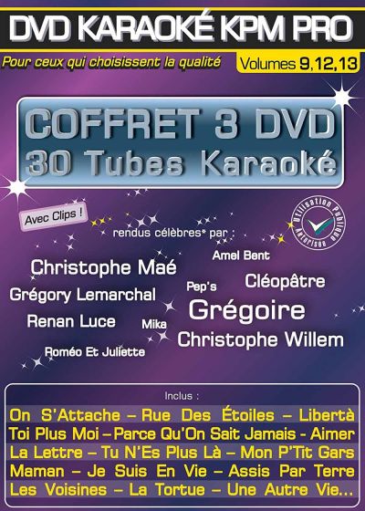 DVD Karaoké KPM Pro - Coffret 3 DVD : Stars en scène 1, 2 & 3 (Pack) - DVD