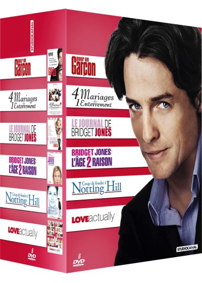 Coffret Hugh Grant : Coup de foudre à Notting Hill + Love Actually + Bridget Jones + Bridget Jones l'âge de raison + 4 mariages et 1 enterrement + Pour un garçon (Pack) - DVD