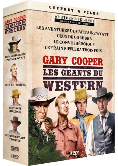 Gary Cooper - Les Géants du Western : Le Train sifflera trois fois + Le Convoi héroîque + Les Aventures du capitaine Wyatt + Ceux de Cordura (Pack) - DVD