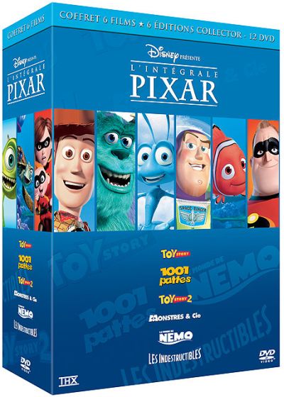 Coffret Pixar Collectors - Toy Story + Toy Story 2 + 1001 pattes + Monstres & Cie, Le monde de Némo + Les indestructibles