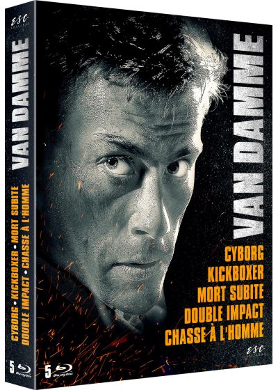 Van Damme : Cyborg + Kickboxer + Mort subite + Double impact + Chasse à l'homme (Pack) - Blu-ray
