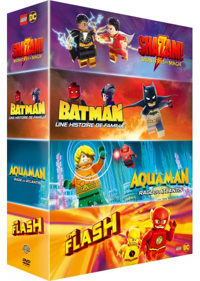 Lego DC Super Heroes - Shazam! : Monstres et magie + Batman : Un histoire de famille + Aquama : Rage of Atlantis + The Flash (Pack) - DVD