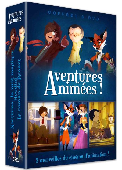 Aventures animéeés ! : Nocturna, la nuit magique + Houdini + Le roman de Renart (Pack) - DVD