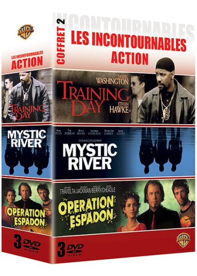 Coffret Les incontournables action 2 - Training Day + Mystic River + Opération Espadon - DVD