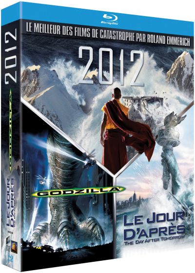 Catastrophe ! - Coffret : 2012 + Godzilla + Le Jour d'après (Pack) - Blu-ray
