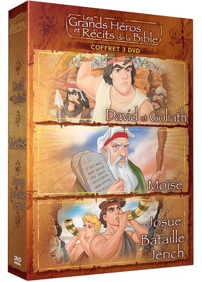 Les Grands Héros et Récits de la Bible - Coffret - David et Goliath + Moïse + Josué et la bataille de Jéricho - DVD