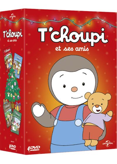 T'choupi et ses amis (interactif) - Coffret : Le cache-cache géant + La cabane des copains + T'choupi et ses amis font du poney + Le plus beau sapin de Noël (Pack) - DVD