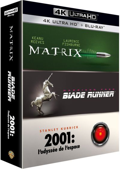 Coffret 3 films : Matrix + Blade Runner + 2001 : l'odyssée de l'espace (4K Ultra HD + Blu-ray) - 4K UHD