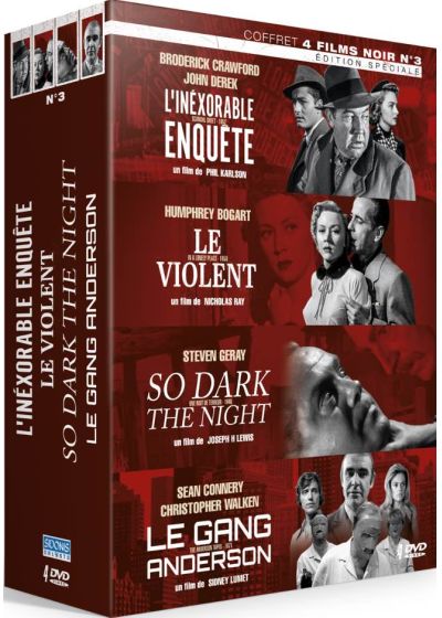 Coffret Films Noirs N°3 : L'Inéxorable enquête + Le Violent + Nuit de terreur + Le Gang Anderson (Pack) - DVD