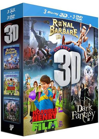 3D - Coffret 3 films : Ronal le Barbare + Horrible Henry - Le Film + Dark Fantasy (Pack) - Blu-ray 3D