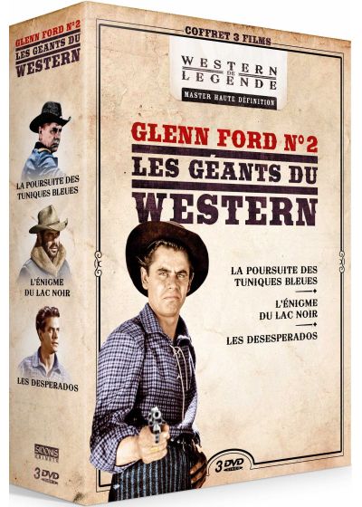 Glenn Ford n° 2 - Les Géants du Western : La Poursuite des Tuniques Bleues + L'Enigme du Lac Noir + Les Desperados (Pack) - DVD