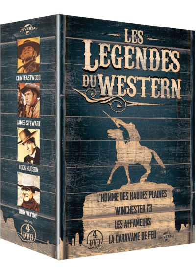 Les Légendes du western : L'homme des hautes plaines + Winchester 73 + Les affameurs + La caravane de feu (Pack) - DVD