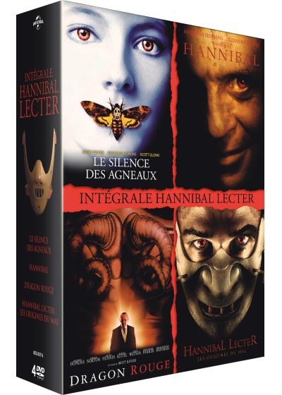 Intégrale Hannibal Lecter : Le Silence des agneaux + Hannibal + Dragon rouge + Hannibal Lecter : Les Origines du mal (Pack) - DVD