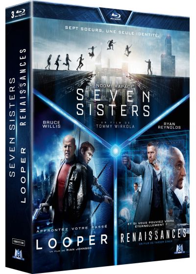 Coffret Science Fiction : Seven Sisters + Looper + Renaissances (Pack) - Blu-ray