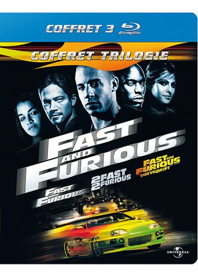 Fast and Furious - Coffret Trilogie : Fast and Furious + 2 Fast 2 Furious + Fast & Furious : Tokyo Drift - Blu-ray
