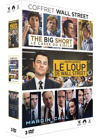 Coffret Wall Street : The Big Short + Margin Call + Le Loup de Wall Street (Pack) - DVD