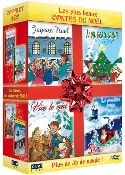 Les Plus beaux contes de Noël : Joyeux Noël + Vive le vent + Mon beau sapin + La première neige + 3 héros pour un cadeau (Pack) - DVD