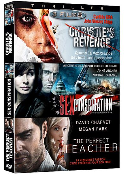 Complot - Coffret 3 films : Christie's Revenge + Sex Conspiration + The Perfect Teacher (Pack) - DVD