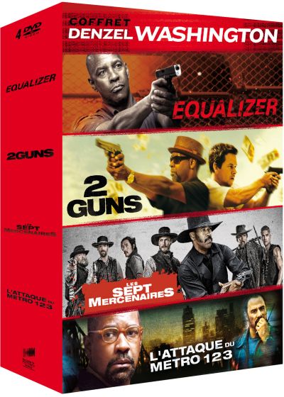 Coffret Denzel Washington - Equalizer + 2 Guns + Les Sept Mercenaires + L'Attaque du métro 123 (Pack) - DVD